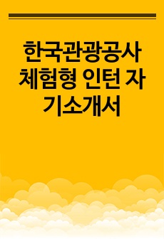 한국관광공사 체험형 인턴 자기소개서