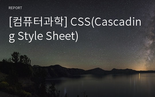 [컴퓨터과학] CSS(Cascading Style Sheet)