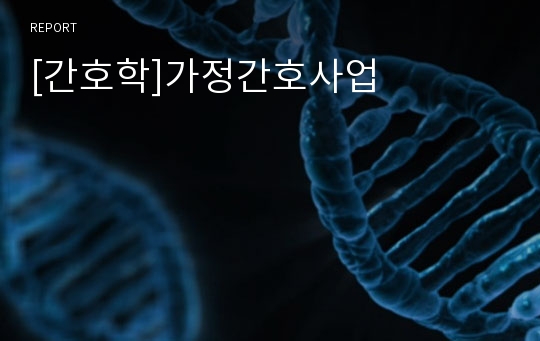 [간호학]가정간호사업