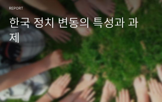 한국 정치 변동의 특성과 과제