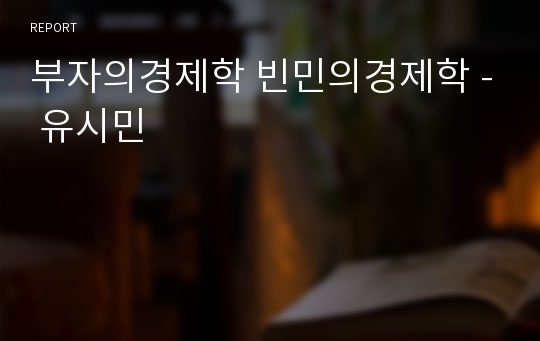 부자의경제학 빈민의경제학 - 유시민