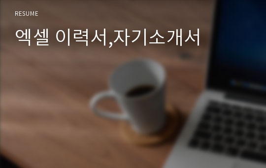 엑셀 이력서,자기소개서