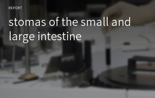 stomas of the small and large intestine