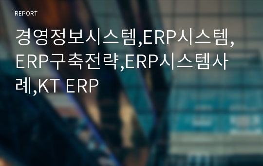 경영정보시스템,ERP시스템,ERP구축전략,ERP시스템사례,KT ERP