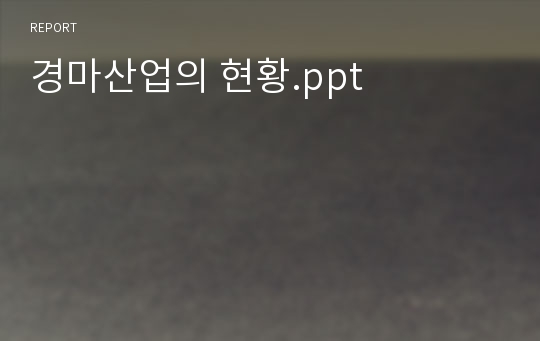 경마산업의 현황.ppt