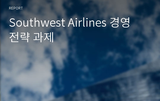 Southwest Airlines 경영 전략 과제