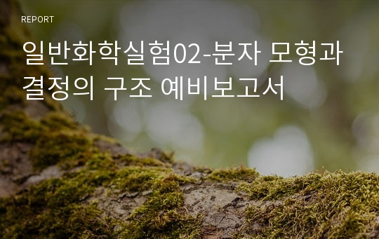 일반화학실험02-분자 모형과 결정의 구조 예비보고서