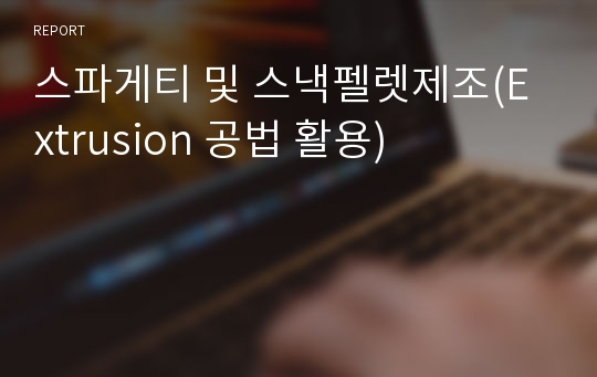 스파게티 및 스낵펠렛제조(Extrusion 공법 활용)