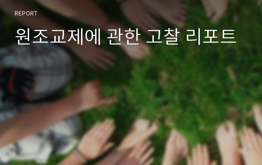 원조교제에 관한 고찰 리포트