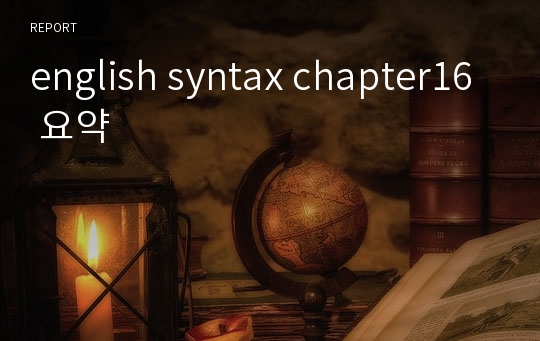 english syntax chapter16 요약