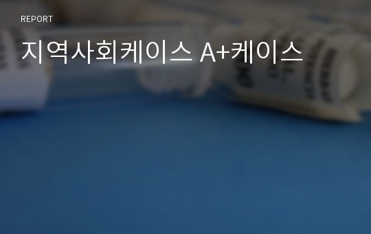 지역사회케이스 A+케이스