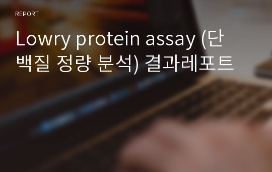 Lowry protein assay (단백질 정량 분석) 결과레포트