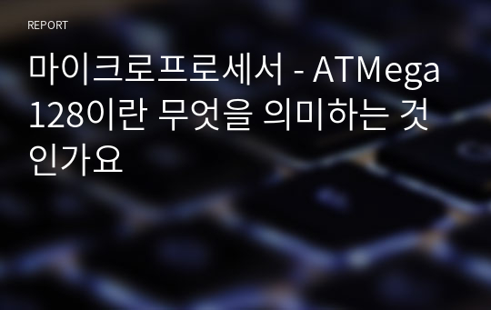 ATMega128이란 무엇을 의미하는 것인가요