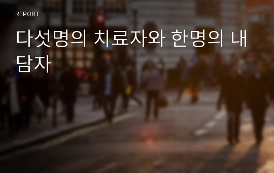 다섯명의 치료자와 한명의 내담자