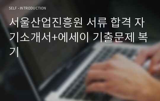 서울산업진흥원 서류 합격 자기소개서+에세이 기출문제 복기