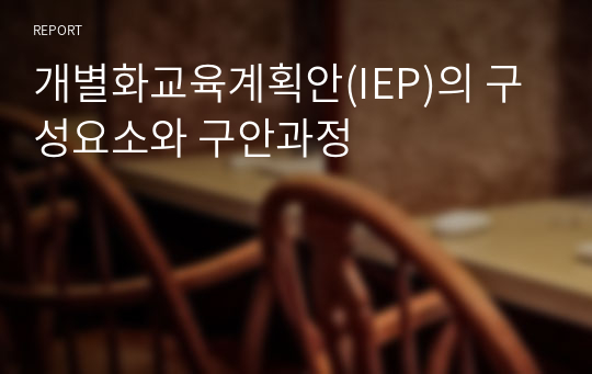 개별화교육계획안(IEP)의 구성요소와 구안과정