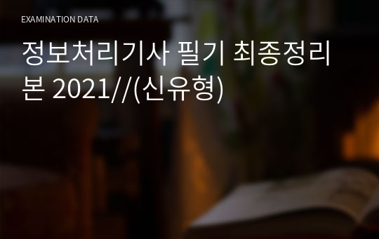 정보처리기사 필기 최종정리본 2021//(신유형)