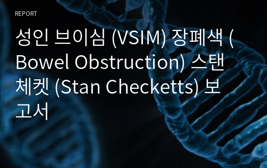 성인 브이심 (VSIM) 장폐색 (Bowel Obstruction) 스탠체켓 (Stan Checketts) 보고서