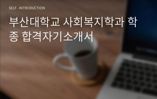 부산대학교 사회복지학과 학종 합격자기소개서