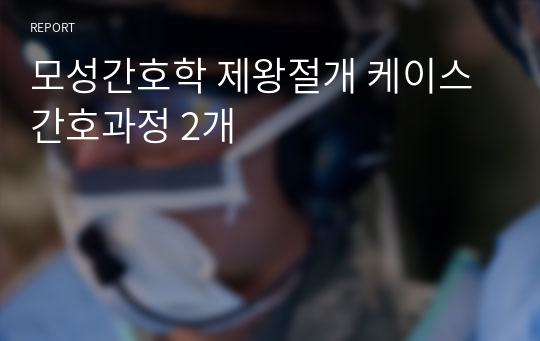 모성간호학 제왕절개 케이스 간호과정 2개