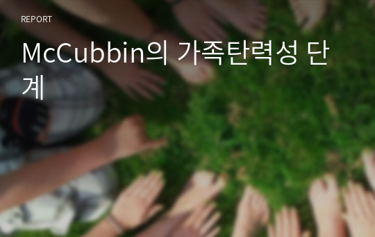 McCubbin의 가족탄력성 단계