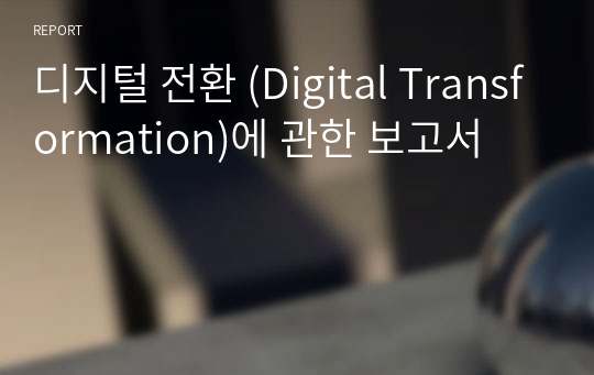 디지털 전환 (Digital Transformation)에 관한 보고서