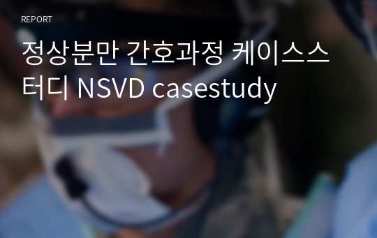 정상분만 간호과정 케이스스터디 NSVD casestudy