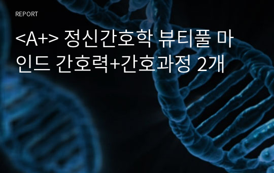 &lt;A+&gt; 정신간호학 뷰티풀 마인드 간호력+간호과정 2개