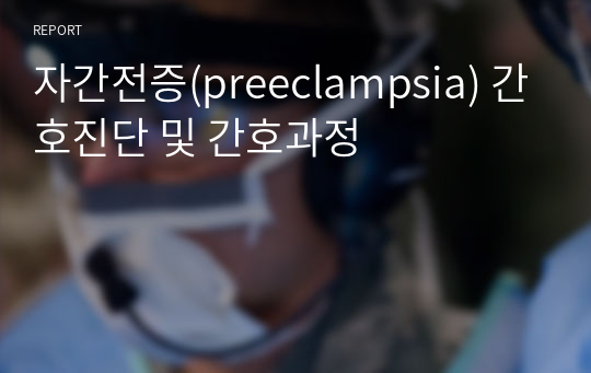 자간전증(preeclampsia) 간호진단 및 간호과정