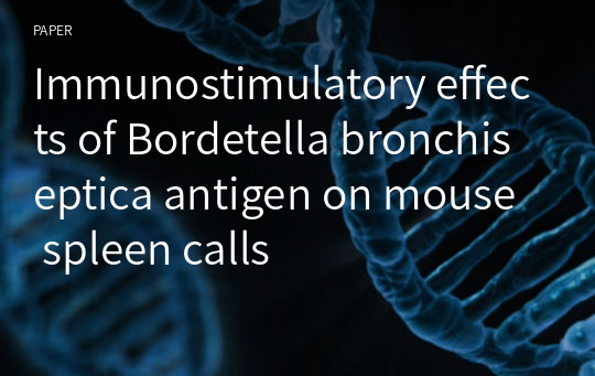 Immunostimulatory effects of Bordetella bronchiseptica antigen on mouse spleen calls