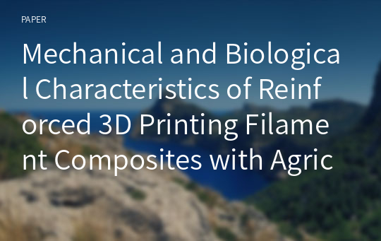 Mechanical and Biological Characteristics of Reinforced 3D Printing Filament Composites with Agricultural By-product