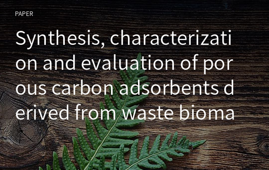 Synthesis, characterization and evaluation of porous carbon adsorbents derived from waste biomass for CO2 capture