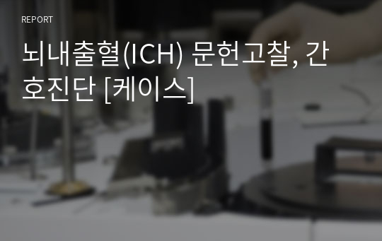 뇌내출혈(ICH) 문헌고찰, 간호진단 [케이스]