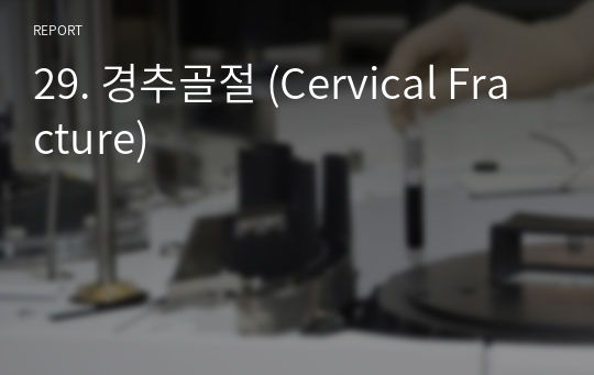 29. 경추골절 (Cervical Fracture)