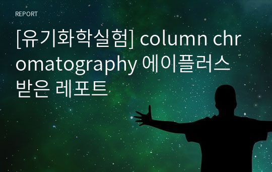 [유기화학실험] column chromatography 에이플러스 받은 레포트