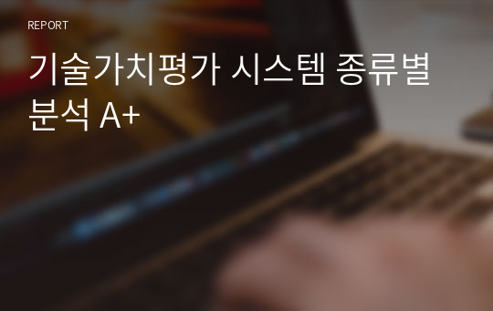 기술가치평가 시스템 종류별 분석 A+