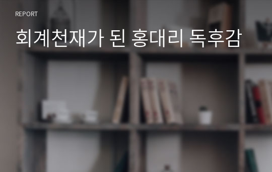 회계천재가 된 홍대리 독후감