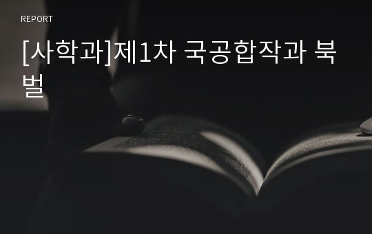 [사학과]제1차 국공합작과 북벌