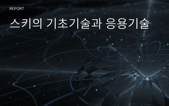 스키의 기초기술과 응용기술