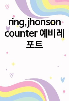 ring,jhonson counter 예비레포트