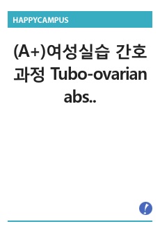 (A+)여성실습 간호과정 Tubo-ovarian abscess(TOA)